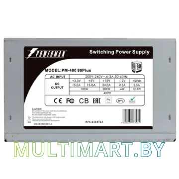 Блок питания Powerman PM-400 80Plus 400W картинка 3